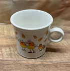 HTF Fiesta Candy Corn Family Ring Handle Mug RETIRED Halloween  Fiestaware