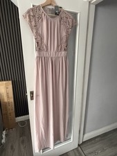 TFNC London Pearlie Maxi Lace Dress New Mink Size 10 NWT Bridesmaid