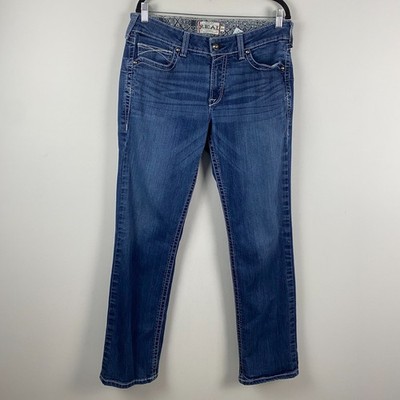 Ariat R.E.A.L. Mid Rise Stretch Icon Stackable Straight Leg Jean Size 33L