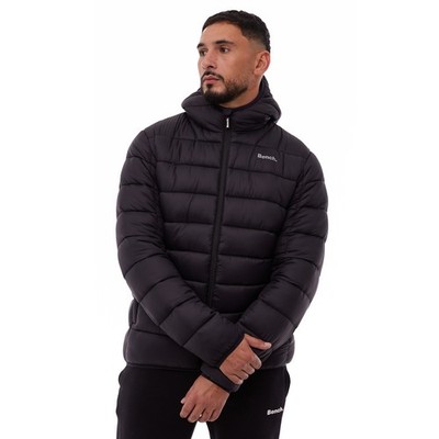 Bench Afflor Herren Puffer Jacke warm Kapuze Winter wattiert Mantel schwarz