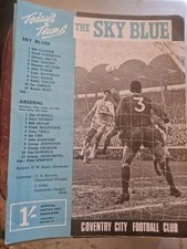 1967/68 Coventry v Arsenal Division One Programme