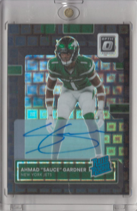 2022 Donruss Optic Ahmad “Sauce” Gardner Black Pandora Rookie Auto /25 RC