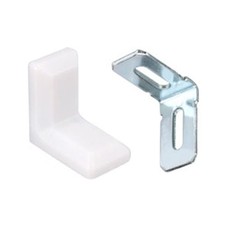 20 Sets 90 Degree Corner Braces Angle Brackets Supports White Silver Tone