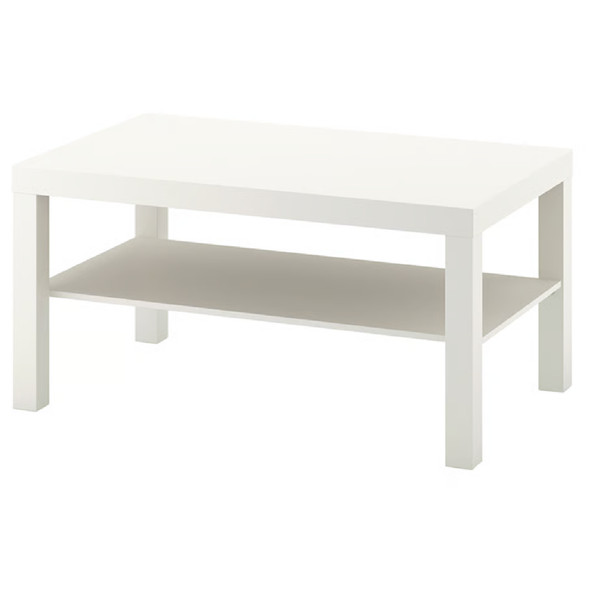 LACK 2 Niveles Mesa de Centro Mesa Auxiliar con Estante Soporte TV Estilo Minimalista 90 cm