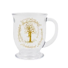 The Lord Of The Rings White Tree of Gondor Glass Mug | Holds 15 Ounces