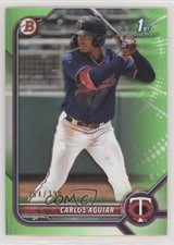 2022 Bowman Prospects Neon Green Border 364/399 Carlos Aguiar #BP-1 3e3