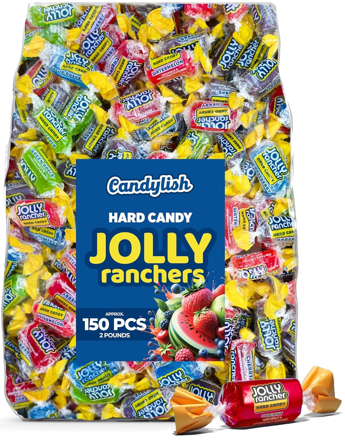 Jolly Ranchers Hard Candy Assorted - 2 LB Bulk Bag (Approximately 150... 