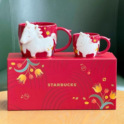 #ad #ad Genuine Starbucks The 2026 Year of Horse Zodiac 3oz 12oz Ceramic Mug W Gift Box $87.99