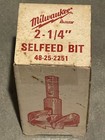 MILWAUKEE Boring Drill Bit 2 1/4 Inch Self Feed,  48-25-2251. Vintage/used — photo 1