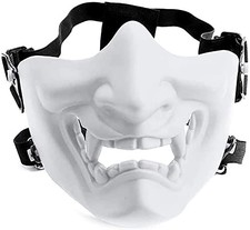 Tactical Half Masks, Evil Demon Hannya Kabuki Samurai Oni Airsoft Protective ...
