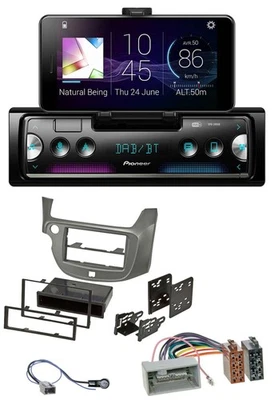 Pioneer USB MP3 Bluetooth DAB Autoradio für Honda Jazz (ab 2009) - silber - Bild 1 von 4