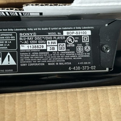 SONY BDP-S3100 ブルーレイプレーヤー　北米モデル Sony BDP-S3100 Blu-ray player with Wi-Fi® at Crutchfield