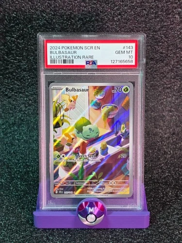 Bulbasaur Illustration Rare Pokemon Scr En-Stellar Crown 143 NM PSA 10