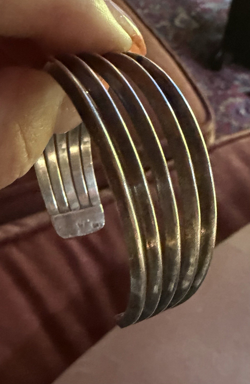 Bent Larsen- 925 Sterling Silver Cuff Bracelet 6 in VINTAGE!! Denmark Designer
