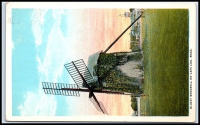 Postcard OLDEST WINDMILL ON CAPE COD, MASS.   F94