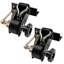 Ladder Rack Ratchet Straps With J-hook 4pcs 2 Black Round Tube Mount 1.5