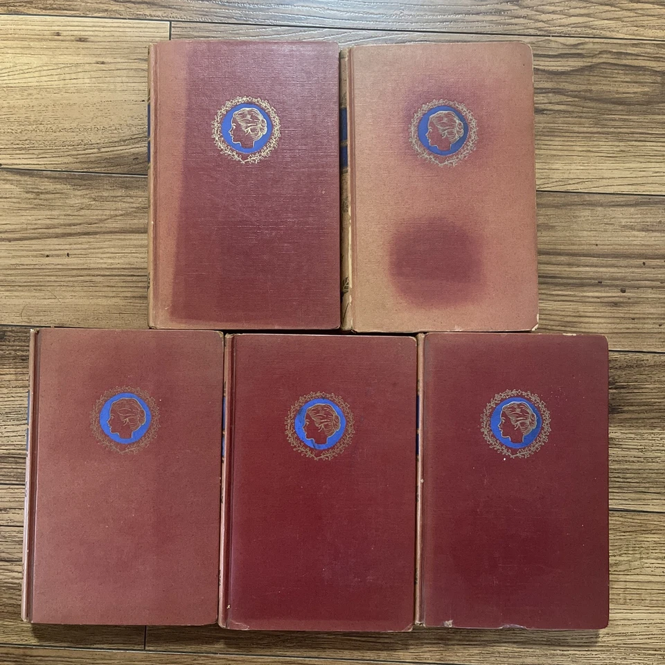 Antique Louisa May Alcott 5 Volume Collection Set, 1945 Books Inc Publisher Foto 3 de 4