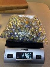 2 POUND LOT Mini MULTI-COLOR CAT'S EYE MARBLES
