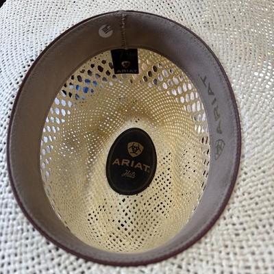 Ariat Unisex Natural Twisted Weave Straw Cowboy Hat 7 1/8