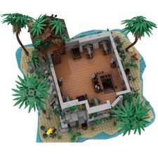 Island Fortress Display Model with Detailed Interior 2381 Pieces MOC-145588