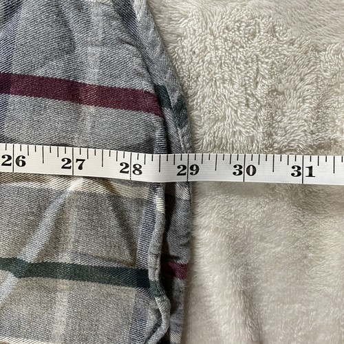 Tommy Hilfiger Classic Fit Męska koszula z małym guzikiem Bawełna Szara Kratka Logo - Zdjęcie 6 z 9