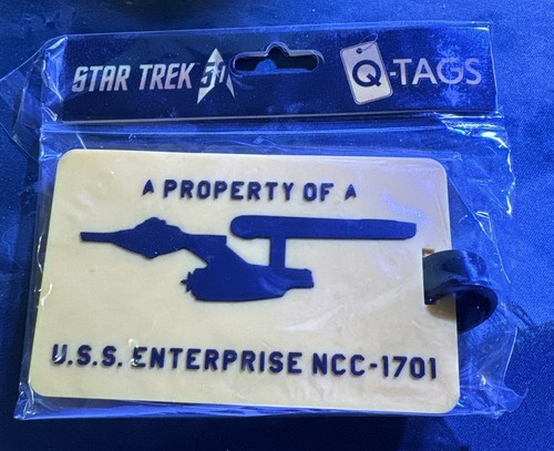 Star Trek Kofferanhänger - Q-Tag - Gepäckanhänger: Property of Enterprise - Bild 1 von 2