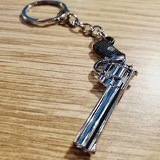 Mini 357 Revolver Keychain Pistol Weapon Gun Model METAL Key Ring 2"- 24hr Ship