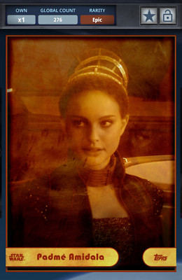 Topps Star Wars Card Trader 2017 Padme Amidala Gilded Galaxy Award 276cc
