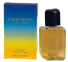California For Men The Cologne by Max Factor 2 oz Splash Original 80s NO RETURNS
