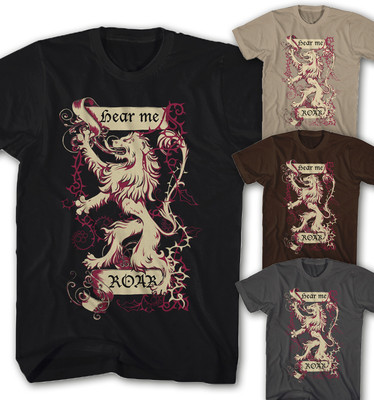  Herren T-shirt Lennister Game of Thrones Hear me Roar TV Movie Serie HR1112 