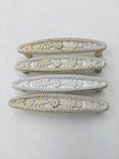 4 Allison 772 Metal Drawer Pulls Cabinet Handles Whitewashed over goldtone