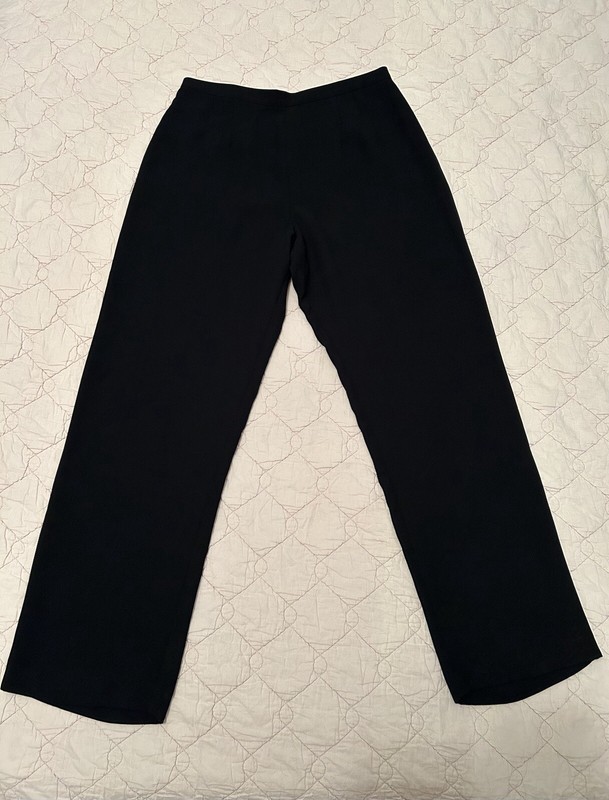 Coldwater Creek Womens Pants Size 14 Black Straight Leg Hi Rise