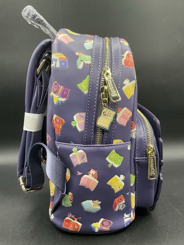 Loungefly Disney Princess Books All Over Print Mini Backpack NWT - Picture 5 of 11
