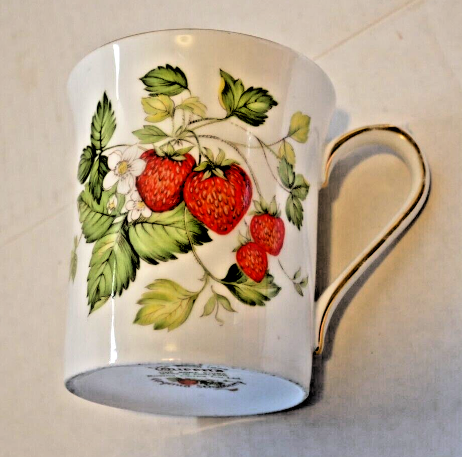 Rosina Queens Virginia Strawberry Fine Bone China Mugs (4) England eBay