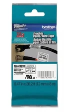 BROTHER INTL (LABELS) TZEFX231 TZEFX231 1/2IN BLACK ON WHITE Lot Of 2
