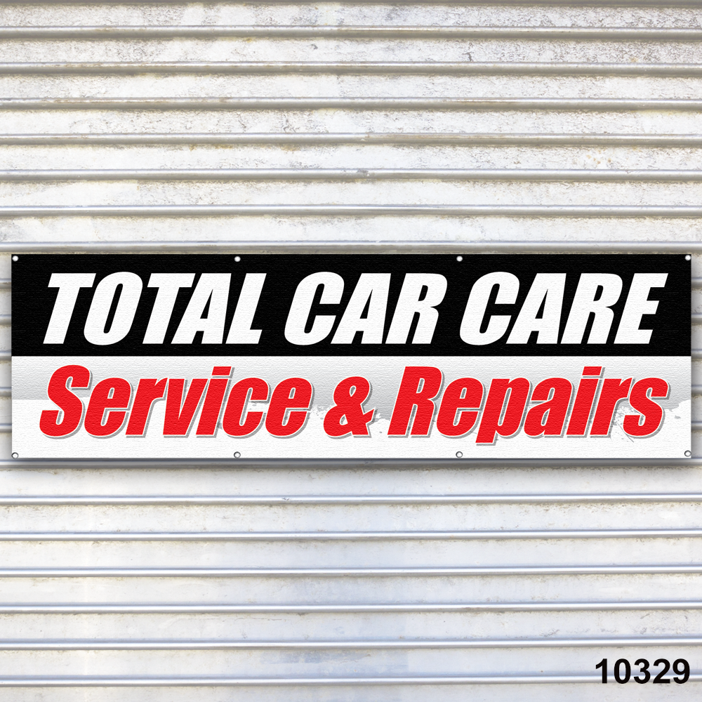 Total Car Care Service Banner Sign Tire Dealer Service Bay Garage