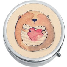 Bear Heart Medicine Vitamin Compact Pill Box