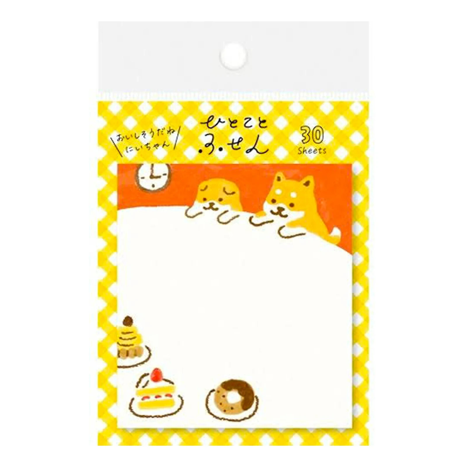 Furukawashiko Shiba Inu Dessert Sticky Notes Memo Pad 30 Sheets-image