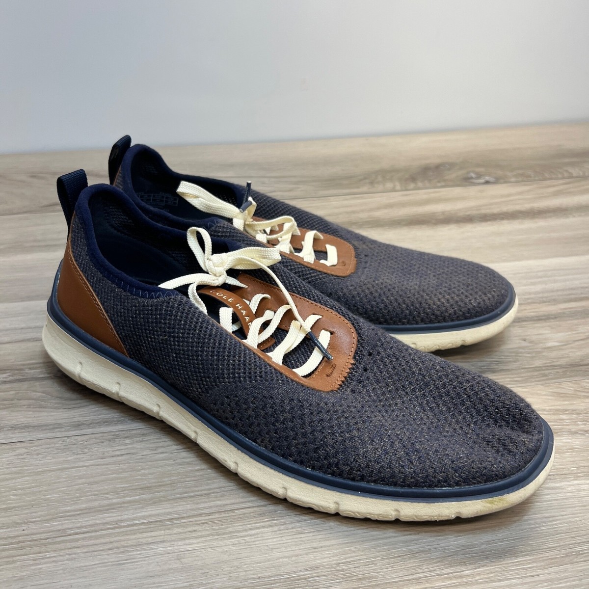 Cole Haan Zerogrand Stitchlite Oxford Dress Shoes Blue Mens 