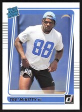 2021 Panini Donruss Rated Rookie Tre' McKitty RC #304 Los Angeles Chargers