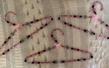 VINTAGE Beaded CLOTHES Hanger LOT Of 3