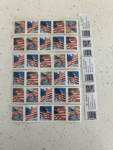 30 Unused Forever Stamps (2024) .