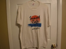 FC8 VTG 80s JERZEES USA Made Sunset Cafe On the Water Memphis TN T-Shirt XL