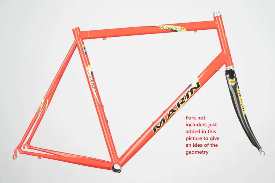 MARCO DE ACERO NUEVO MARIN TWIN PEAKS AÑOS 90 VINTAGE ROAD DEDACCIAI COM 12,5 ROJO ANTIGUO Foto 2 de 4