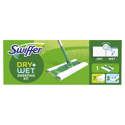 Sweeper Dry + Wet Multi Sweeping Kit (1 Sweeper, 7 Dry Cloths, 3 Wet Cloths)