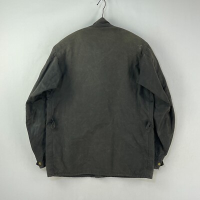Barbour International Suit Wax Jacket Mens C36 Small Black Vintage