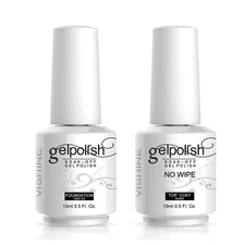 15Ml No Wipe Top Coat Base Coat Soak off UV LED Drying Long Lasting Shiny Nail