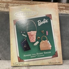 Barbie Adding the Right Touch Keepsake Christmas Tree Ornament Hallmark New