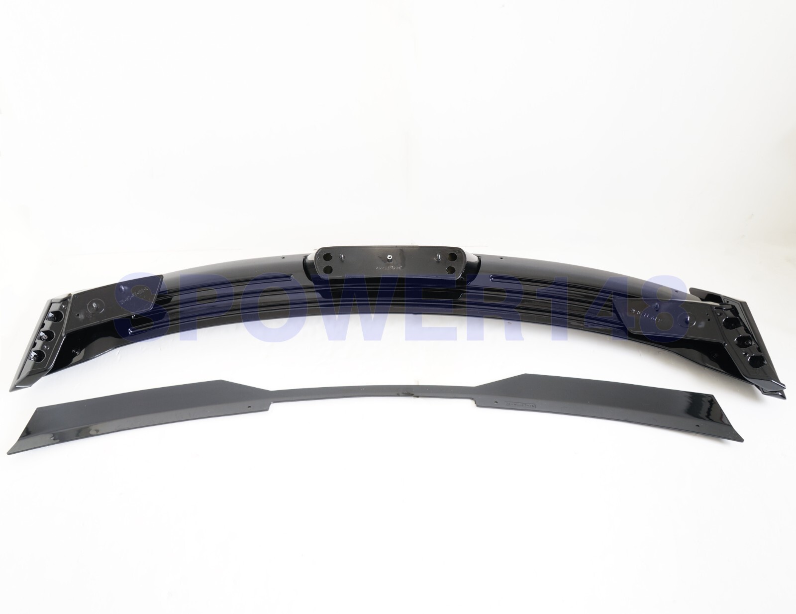 Fits 2024-2026 Ford Mustang Glossy Black Rear Trunk Spoiler Wing Wickerbill Flap