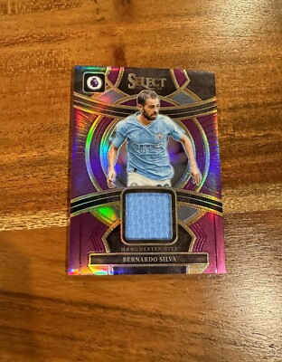 Bernardo Silva 2023-24 Panini Select EPL Purple Prizm /49 Game Used Jersey Kit
